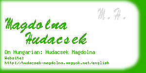 magdolna hudacsek business card
